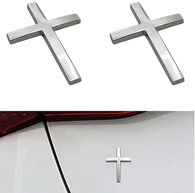 Cross Car Clips 3D Metal Cross Car Sticker – Waregami