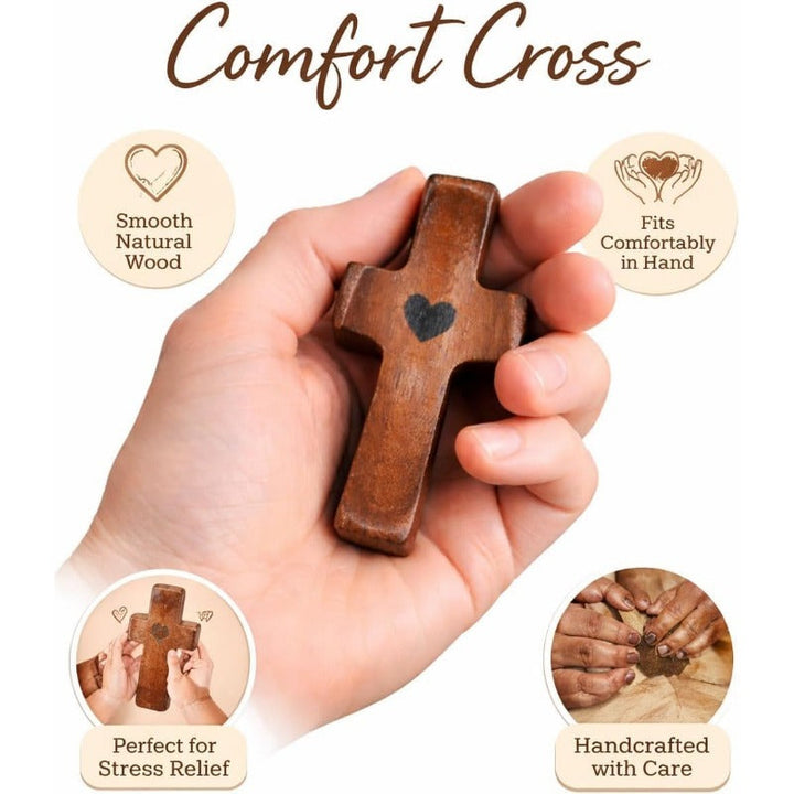 Solid Wood Handholding Cross – Waregami