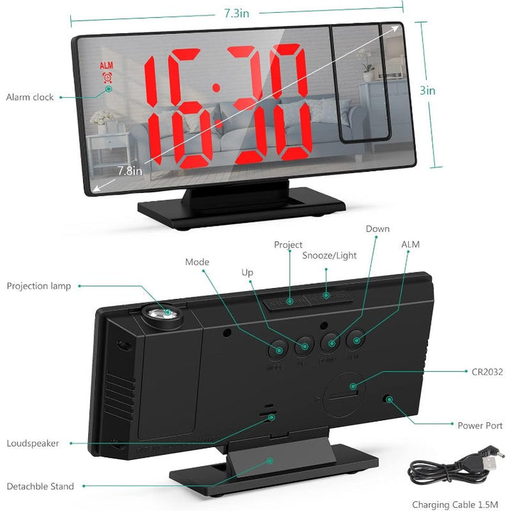 Rotating Ceiling Projection Clock – Waregami