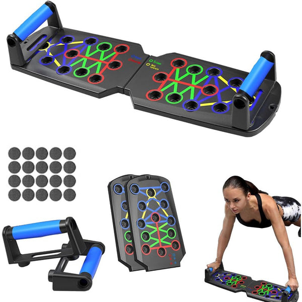 Color-Coded Push-Up Board with Ergonomic Handles