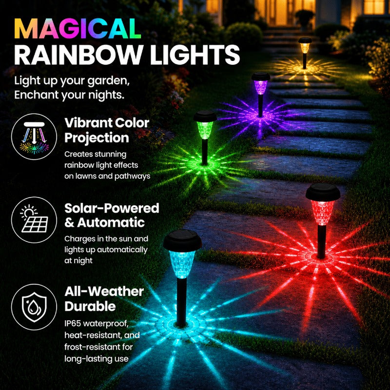 Rainbow Pattern Solar Lights – Waregami