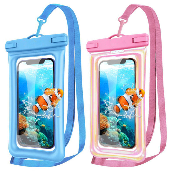 Floating Waterproof Phone Pouches (2-Pack, IPX8 Certified)