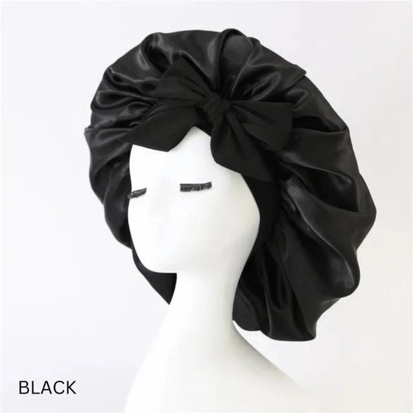 Adjustable Satin Sleep Bonnet – All-Night Hair Protection & Style