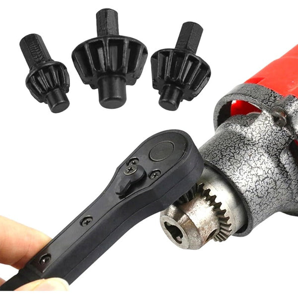 Universal 4-in-1 Ratcheting Drill Chuck Key Set