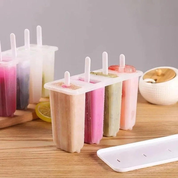 Reusable 4-Cavity Popsicle Mold – BPA-Free Summer Treat Maker